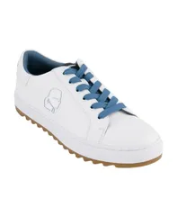 カール ラガーフェルド メンズ シューズ スニーカー レザー KARL LAGERFELD PARIS Mens Tumbled Leather Karl Head Patch Sneakers Whのサムネイル