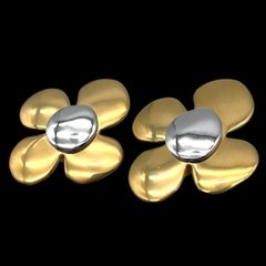 LOEWE ロエベ ドロップピアス アナグラム 3連 ロゴ ゴールド
