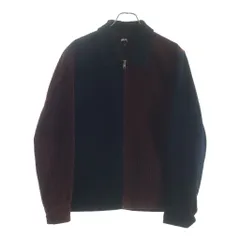 STUSSY (ステューシー) MIXUP CORD JACKET ミックスアップ バイカラー ジップアップ コーデュロイジャケット ブルー/レッドのサムネイル