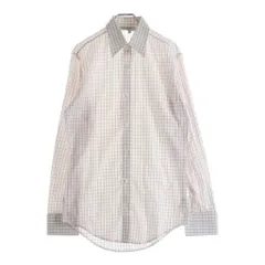 YVES SAINT LAURENT (イヴサンローラン) チェック コットン 長袖 ロングスリーブシャツ #38 レッドのサムネイル