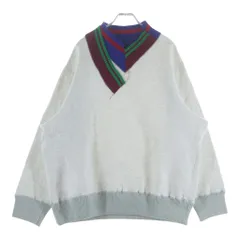 kolor (カラー) 23AW BONDED SWEATSHIRT 襟ドッキング ダンボールスウェット トレーナー ホワイト 23WCM-T13206Sのサムネイル