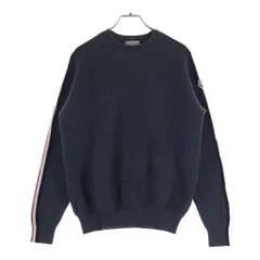 MONCLER (モンクレール) 21AW GIROCOLLO TRICOT ウール ロゴワッペン ワッフルニット セーター グレー G20919C00030 A9364のサムネイル