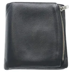 Maison Martin Margiela (メゾンマルタンマルジェラ) 4ステッチ レザーコンパクトウォレット二つ折り財布 ブラック S55UI0311のサムネイル