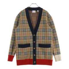 BURBERRY (バーバリー) ノバチェック ウール ニット カーディガン ブラウン 8024076のサムネイル