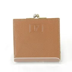 【価格改定】『USED』renoma【レノマ】 二つ折り財布 がま口 レディース ブラウン キャメル 茶色 シンプル かわいいのサムネイル