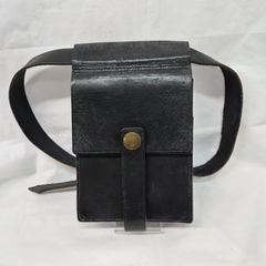 Yohji Yamamoto 鹿革 レザーポーチ ブラック - メルカリ