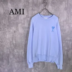 『Ami Alexandre Mattiussi』アミアレキサンドルマテュッシ (M) クルーネックスウェット ワンポイント刺繍ロゴ メンズのサムネイル