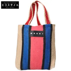 MARNI マルニ マルニマーケット カナバストライプバッグ -のサムネイル