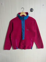 80s ヴィンテージ patagonia フリース ジャケット ピンク/ブルーのサムネイル