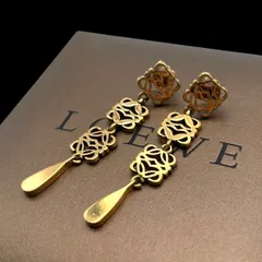 LOEWE ロエベ ドロップピアス アナグラム 3連 ロゴ ゴールド ジュエリー アクセサリー 箱付きのサムネイル