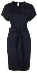 BRUNELLO CUCINELLI(ブルネロクチネリ) ネイビー ベルト ワンピース ミディ丈のサムネイル