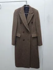 JILLSTUART ブラウン ヘリンボーン ウールコートのサムネイル