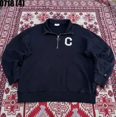 COVERNAT ハーフジップアップ スウェット ネイビー C刺繍 XL 0718のサムネイル