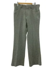 リーバイス Levi's 70s パナテラ PANATELA ブーツカットパンツ 総柄 千鳥格子 ロケットTALON グリーン のサムネイル