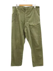 ヴィンテージ VINTAGE イギリス軍 50s グリーンデニム トラウザーパンツ セルビッチ 耳付き 10のサムネイル
