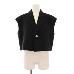 アメリヴィンテージ Ameri VINTAGE 25SS 3WAY PIN TUCK LAYERED VEST ピンタックレイヤードベスト ショート丈 シングル 総裏地 M 黒 ブラック 0125106240820 /BBのサムネイル