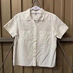 MHL. マーガレットハウエル 半袖シャツ ホワイト ダブルポケット ワークシャツ ショートスリーブ レギュラーカラーシャツ フロントボタン トップス シャツのサムネイル