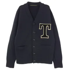 TENDERLOIN テンダーロイン T-VARSITY CARDIGAN ワッペン Vネック カーディガン ネイビー系 XL【中古】のサムネイル
