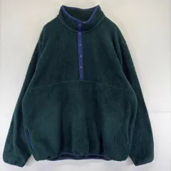 古着 エルエルビーン L.L.Bean トレーナー プルオーバー ワンポイント スナップボタン フリース 大きいサイズ 2XL TALL  グリーン メンズのサムネイル