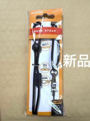 新品 エレコム ストラップ ネックストラップ 携帯 スマホ P-STN04BK