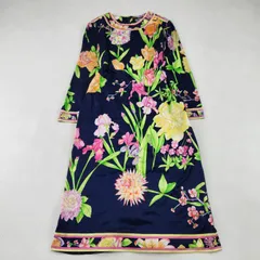 LEONARD ワンピース レオナール 美しい 花柄 ロング丈 長袖 XL 2XL相当のサムネイル