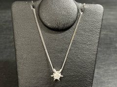 Pt850 プラチナ ネックレス サファイア 1.07ct ダイヤ 0.21ct - メルカリ
