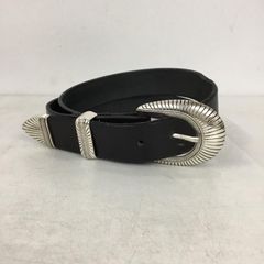 トーガ プルラ TOGApulla ダブルバックルベルト シルバー ウエスタン