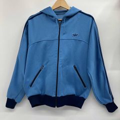 デサント製 adidas フード付ジャージ L 水色 - メルカリ
