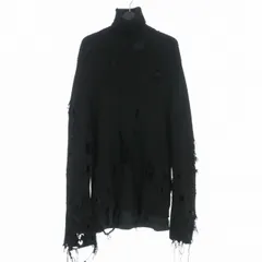 バレンシアガ BALENCIAGA デストロイ加工 タートルネック ニット セーター ダメージ加工 S 黒 ブラック 662720 T3209のサムネイル