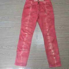 DKNY JEANS レッド ウォッシュ ズボンのサムネイル