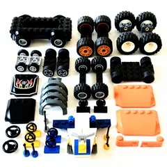 レゴ 正規品 中古 タイヤ(車7台分)・車部品 レゴブロック【管理番号：4286】のサムネイル