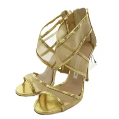 ダイアンフォンファステンバーグ DIANE von FURSTENBERG タグ付き サンダル ハイヒール チュール 5 ゴールドカラー /FF ■GY06のサムネイル