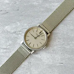 LONGINES ロンジン 手巻き レディース シルバー文字盤 純正メッシュブレス ヴィンテージ 腕時計 稼働品のサムネイル