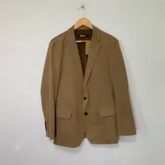 DKNY コットン キャメル ブラウン ボタン ブレーザー ジャケット ユニセックス M ギークシックのサムネイル