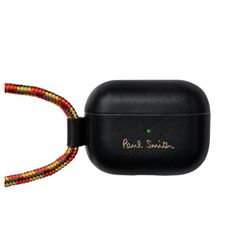 ポールスミス (PAUL SMITH) x ネイティブユニオン (NATIVE UNION) AirPods Pro 第1・2世代対応 ストラップ付き レザーケース (ブラック)