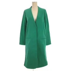 マウジー MOUSSY ロング カラーレス コート 2 グリーン 260109E ■FFのサムネイル