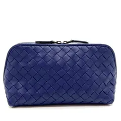 BOTTEGA VENETA ボッテガヴェネタ イントレ ポーチ レザー パープル 小物入れ 化粧ポーチ レディース ユニセックス ギフト プレゼントのサムネイル