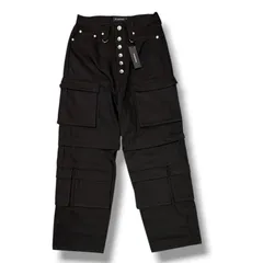 参考上代35200円 未使用 NO MASS PROD. 2WAY CARGO BAGGY JEANS カーゴデニムパンツ ジーンズ ハーフパンツ ノーマスプロッド ブラック S （19850M）のサムネイル