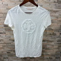 TORY BURCH トップス Tシャツ ホワイト ロゴデザイン S カジュアル ファッション 女性用 シンプル スタイル おしゃれ 日常使いのサムネイル