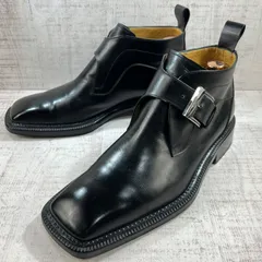 BRUNO MAGLI ブルーノマリ モンクストラップ ブーツ バックル 7 約25.0cm メンズ ブラック レザー 中古のサムネイル