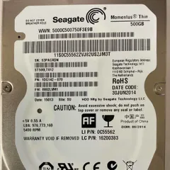 【正常】Seagate Momentus Thin 500GB SATA2.5インチ HDD 正常判定 フォーマット済 a24のサムネイル