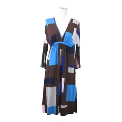 エスカーダ ESCADA ワンピース 長袖 ひざ丈 総柄  マルチカラーのサムネイル