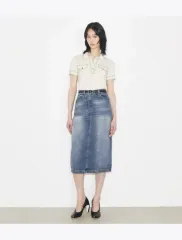 (新品) Tory Burch トリーバーチ デニム ロング スカート デニムスカートのサムネイル