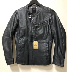 D878 タグ付き G-STAR RAW 羊革 ライダーズジャケット 黒 M 266030825のサムネイル