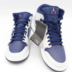 ナイキ NIKE エア ジョーダン 1 MID スニーカー サイズ26.5cm 箱 ネイビー×グレー【yy】【中古】4000009801000503のサムネイル
