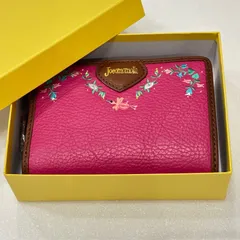 新品　ホコモモラ　二つ折り財布　ラウンドファスナー　イタリア製牛革　ペダロ　鳥　花　刺繍のサムネイル