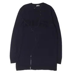 【近年モデル】Dior HOMME ディオールオム ニット ネイビー 紺 サイズ:L Daniel Arsham クラック加工 パイルロゴ ウール シルク ロング ニット 023M654AT090 トップス セーター【メンズ】【中古】のサムネイル