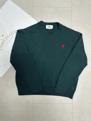 正規品/傷なし A+ アミ スモールロゴ ニット Lサイズのサムネイル