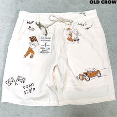 OLD CROW グラッドハンド レーヨン ショーツ 総柄 ハーフパンツ 日本製