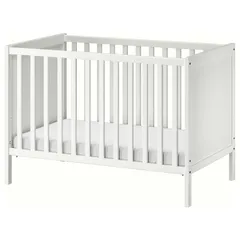 【美品】IKEA イケア SUNDVIK スンドヴィーク ベビーベッド ホワイト 寝具 赤ちゃん用ベッド おしゃれ シンプル 木製 北欧 出産準備 乳児用ベッド 安全基準クリア 【MY0719】のサムネイル